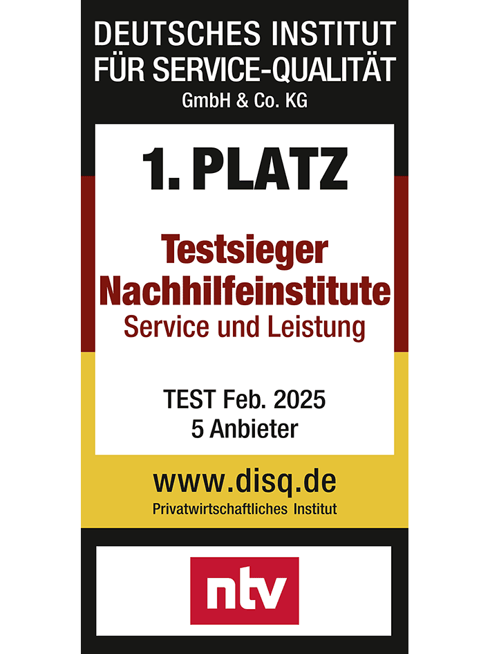 Siegel: Testsieger Nachhilfeinstitute